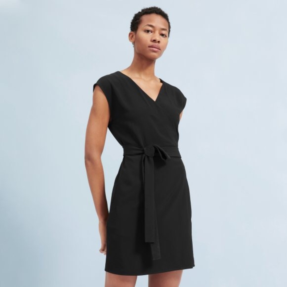 Black Everlane Wrap Dress